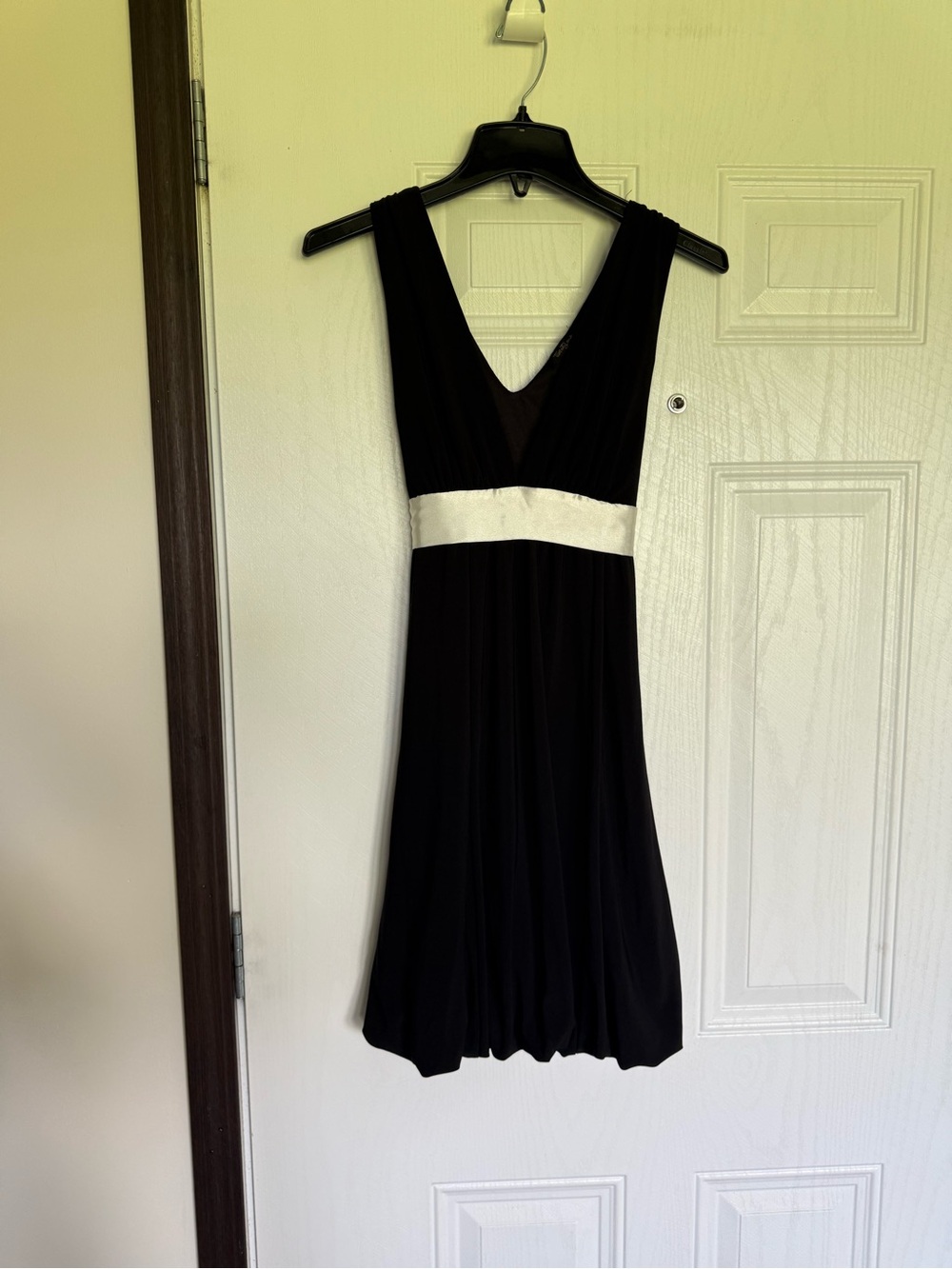 2 for $20 sale: Twenty-one black bubble hem dress with attached ivory belt - S